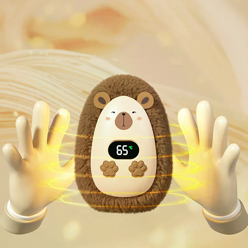 

Plush Hand Warmer Winter Mini Portable Three-speed Adjustment Battery Life Long-lasting Smart Temperature Control Hand Warmer