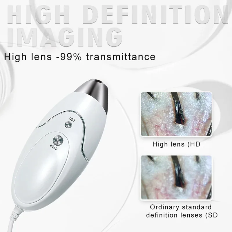 2024 HD Digitale Huidanalysator Professionele Haar Hoofdhuid Camera Detector Haarfollikel Olie Vocht Test Apparaat 10 Inch Huid Tester