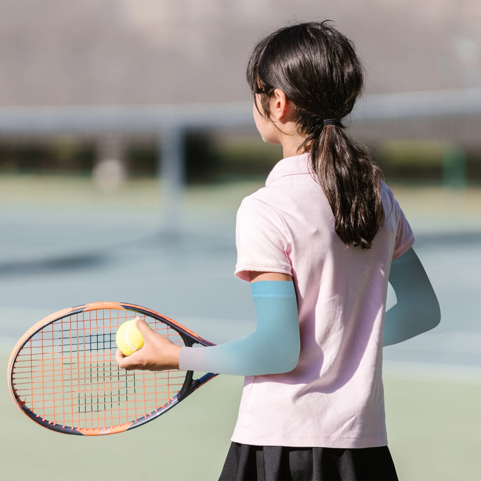 

6Pairs Ice Sleeve Arm Cooling Uv Protection Sun-Resistant Fabric Breathable Sweat-Absorbent for Hiking Driving Biking