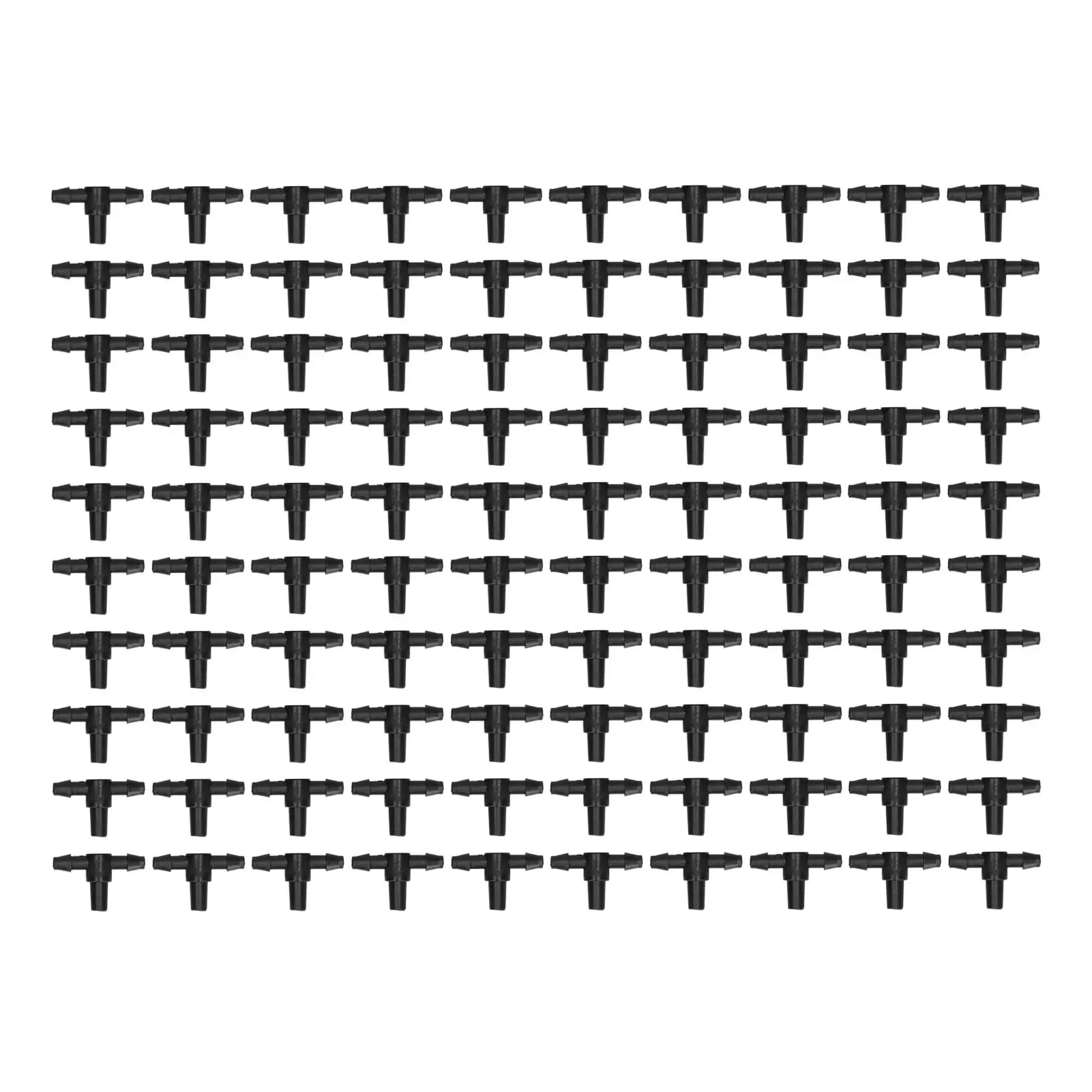 100PCS 4/7mm Micro Barb Tees, Tool-Free, Leak-Proof Irrigation Connectors for Gardens, Farms, Lawns & Greenhouses