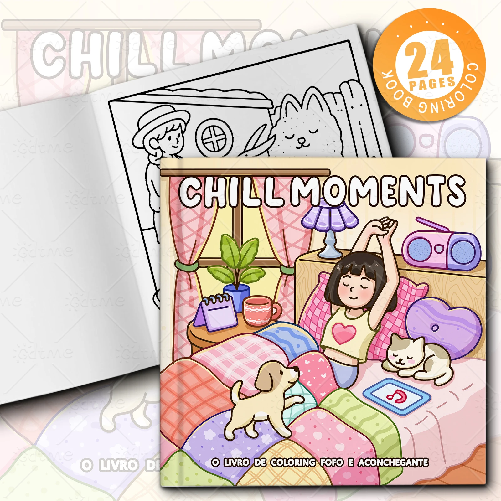 CHILL MOMENTS Coloring Book for Adults Featuring Cute Cozy Daily Activities for Relaxation (Cozy Spaces Coloring)