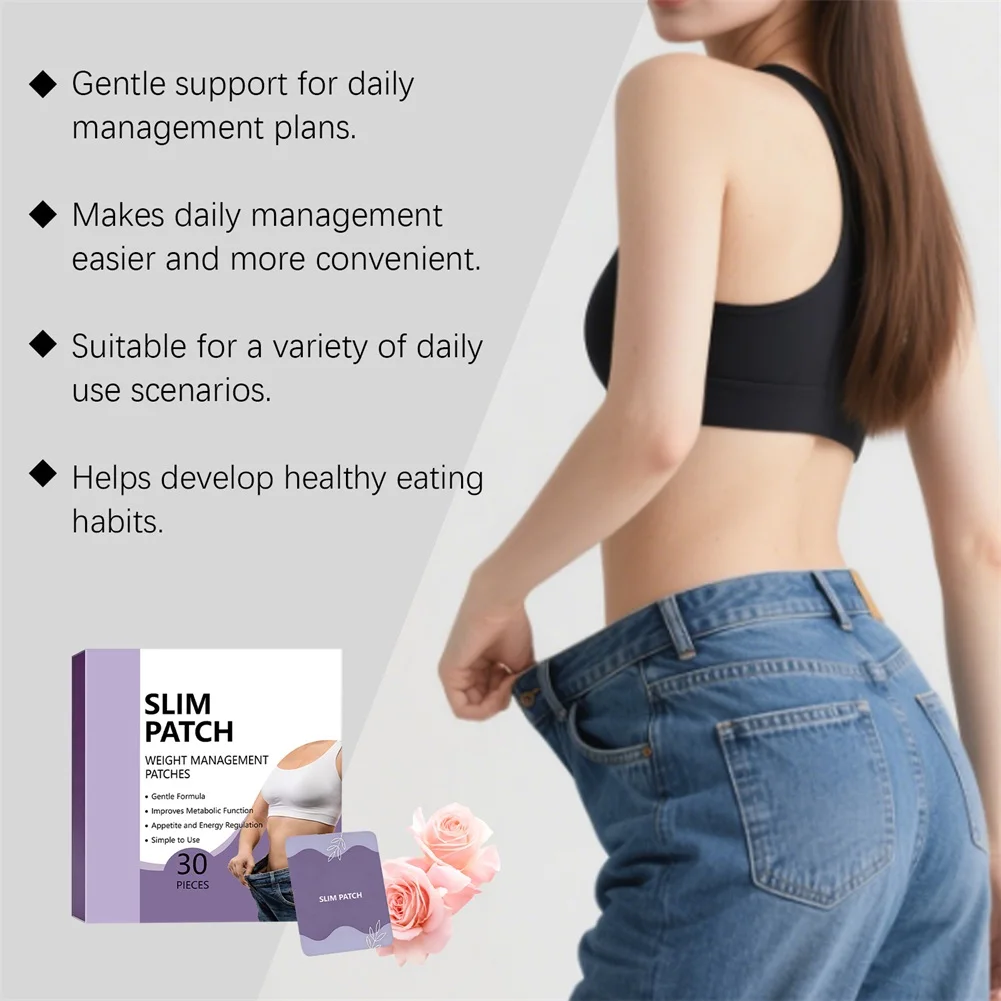 Slim Patch Nighttime Crush-Cravings Burning Fats Patch Health Weight Management Body Patch,Plant-Based Weight Loss Sticker 30pcs