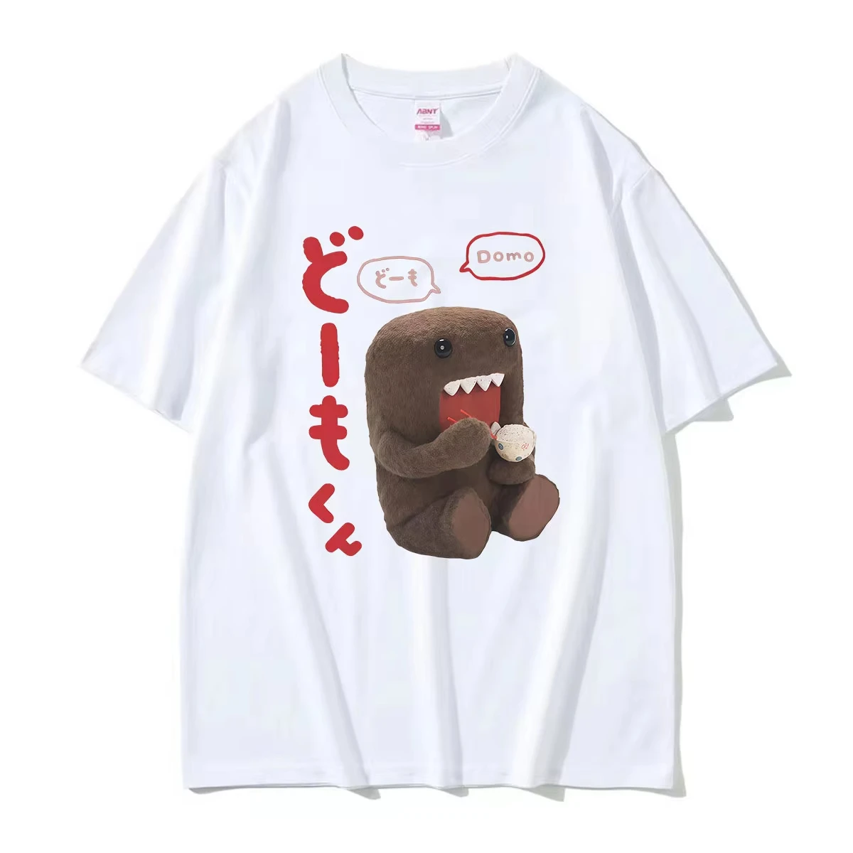 Japanese Domo Funny Meme T Shirt Men Women Vintage Harajuku Fashion T-shirts Casual 100% Cotton Short Sleeve T-shirt Streetwear
