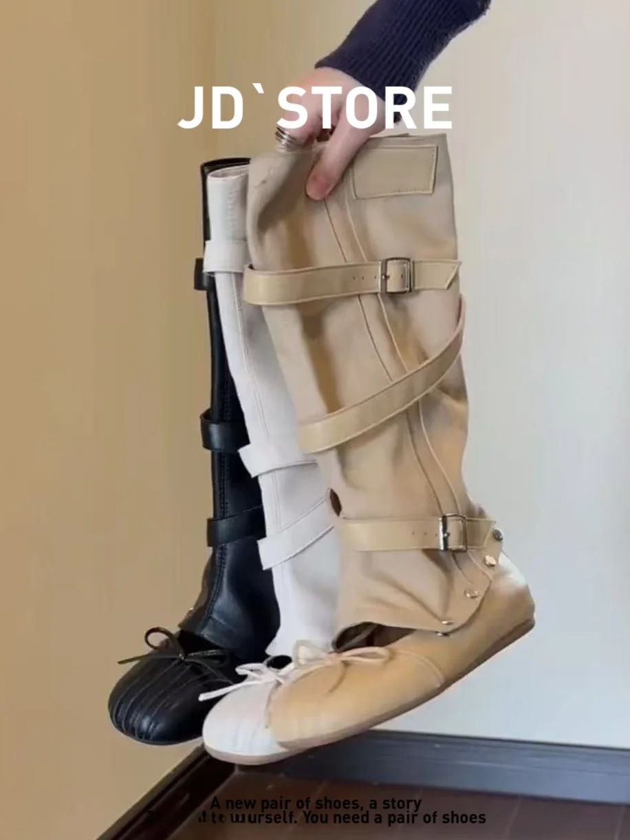 removable-ballet-long-boots-women's-leather-version-folded-slim-high-tube-booties-korean-style-fashionable-all-season-boots