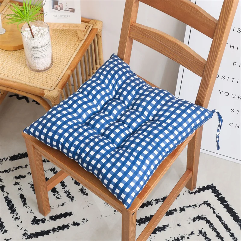 Solid Chair Cushion Square Mat Cotton Upholstery Soft Padded Cushion Pad Office Home Or Car Garden Sun Lounge Seat Cushion