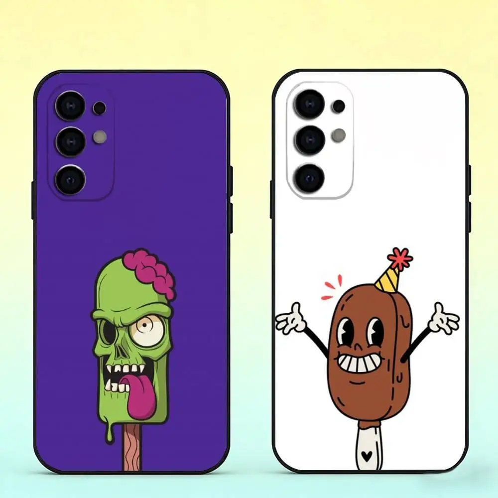 Creamy Monster Phone Case For Samsung S25,S24,S21,S22,S23,S30,Ultra,S20,Plus,Fe,Soft Silicone Black Cover