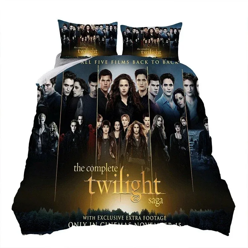3D Printed Twilight Saga Bedding Set For Bedroom Soft Modern Bedspreads Comefortable Kids Duvet Cover Quilt Cover And Pillowcase