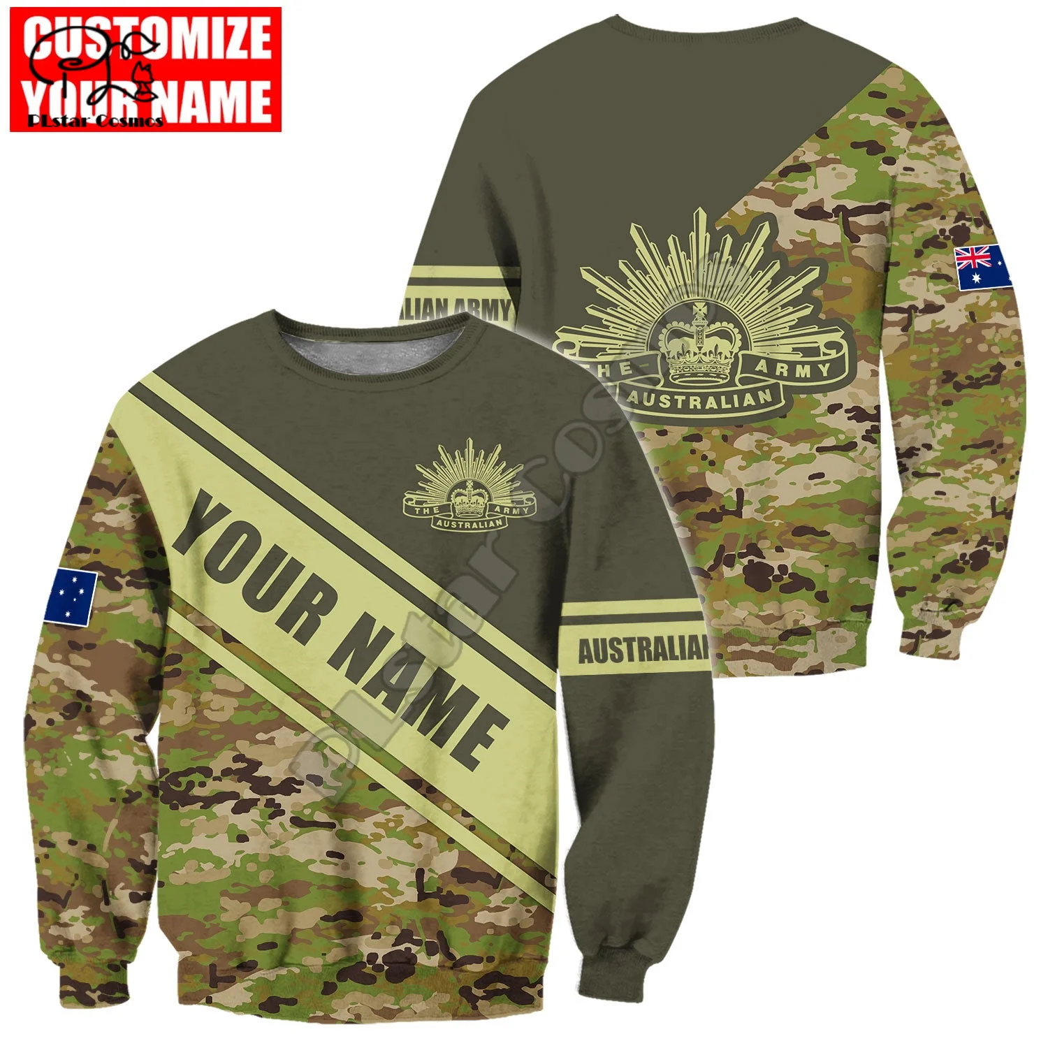 2022 New Zealand Australia Anzac Army Soldier Camo Vintage 3DPrint Men/Women Streetwear Pullover Casual Unisex Jacket Hoodies A1