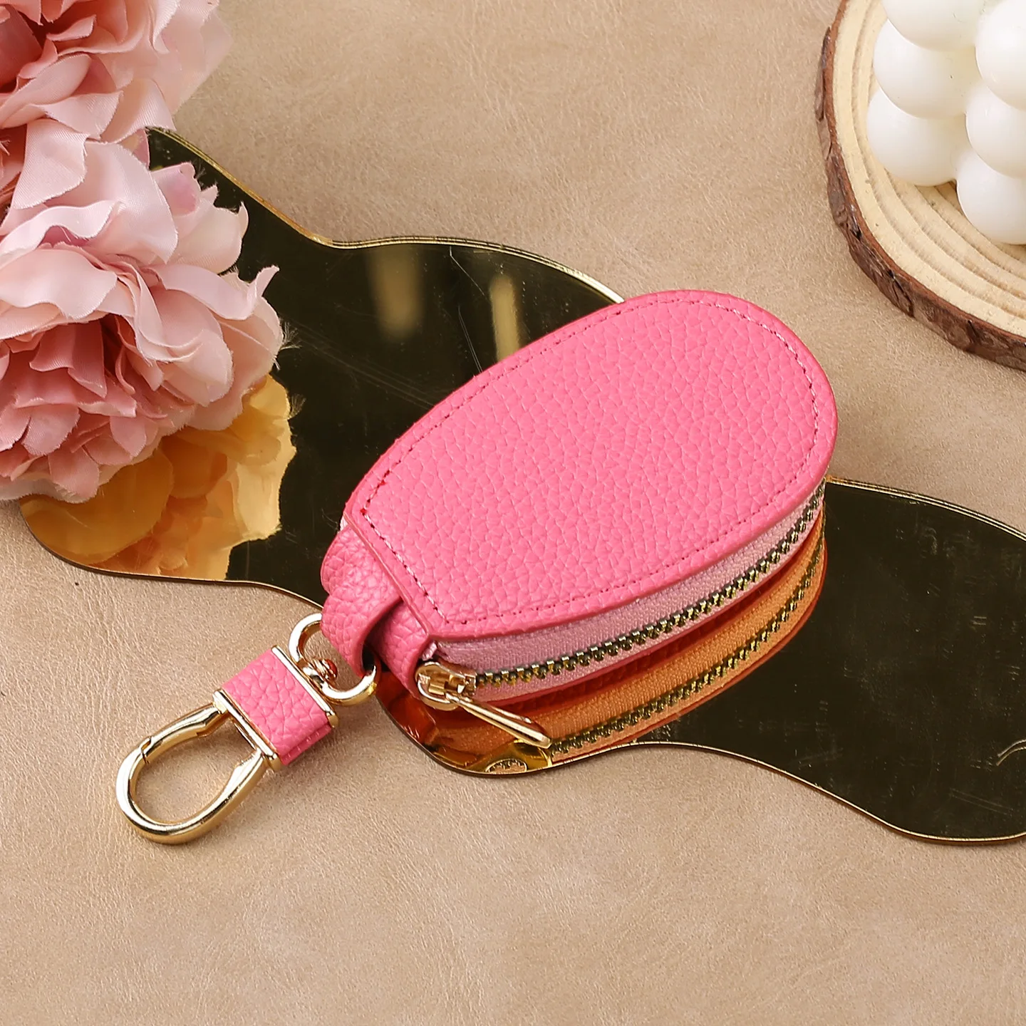 1pcs Mini Auto Key Pouch Unisex Car Holder Creative Stylish Minimalist Charm Keychain
