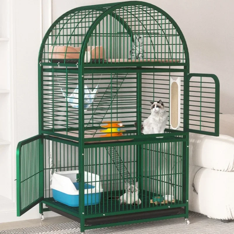 Home Indoor Extra Large Space Cat Cage Dome Multi-storey Pet Villa Durable Cat House with Multiple Doors Multi-pet Cat Cage