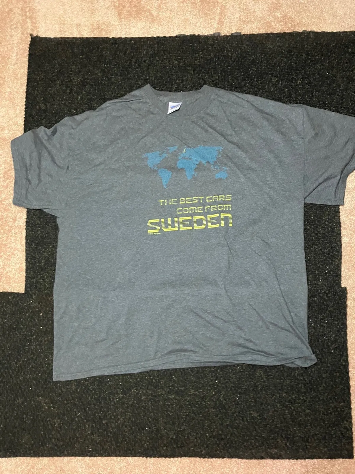 Saab The Best Cars Come From Sweden T Shirt Gray 2XL