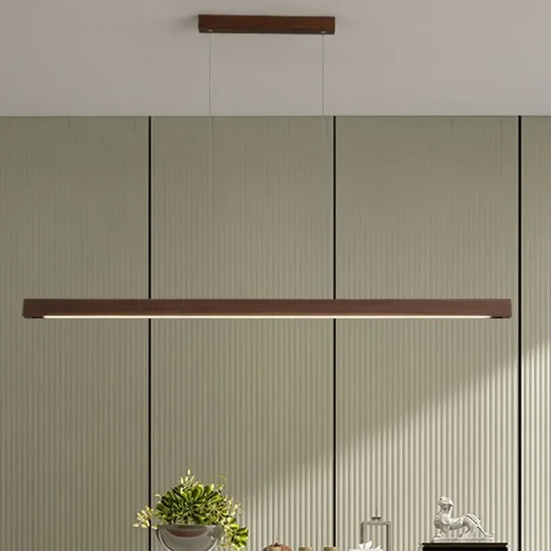 SANDYHA أنيقة الجوز قلادة LED الثريات لغرفة الطعام دراسة بار ديكور المنزل تركيبات الإضاءة تعليق أنيق