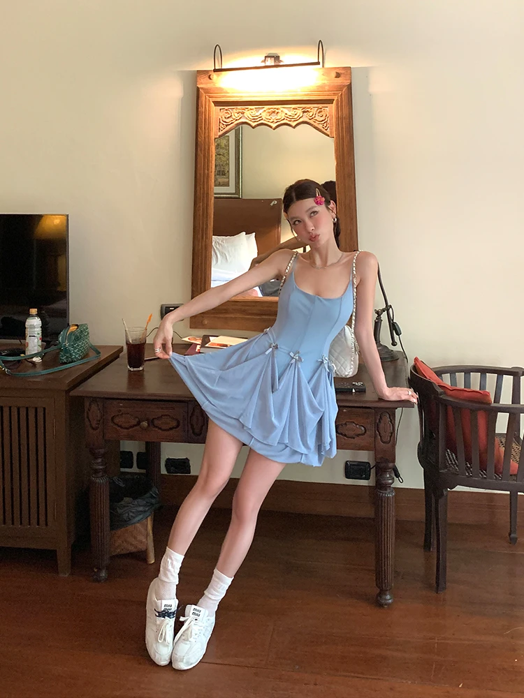 I nuovi abiti estivi da donna sono abiti alla caviglia francesi Lt's Better To Wear Gonne corte dimagranti e abbraccianti 2025