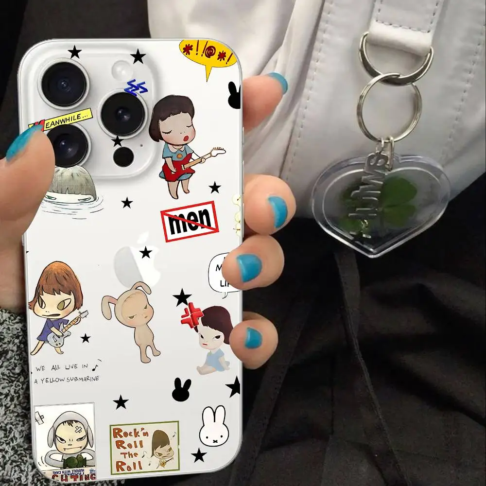 Y-Yoshitomos Art N-Nara Handyhülle für IPhone 17/16/15/11/13/14 Pro Max 7/8 Plus X/Xr/Xs Max/Se2020/12mini Transparente Abdeckung