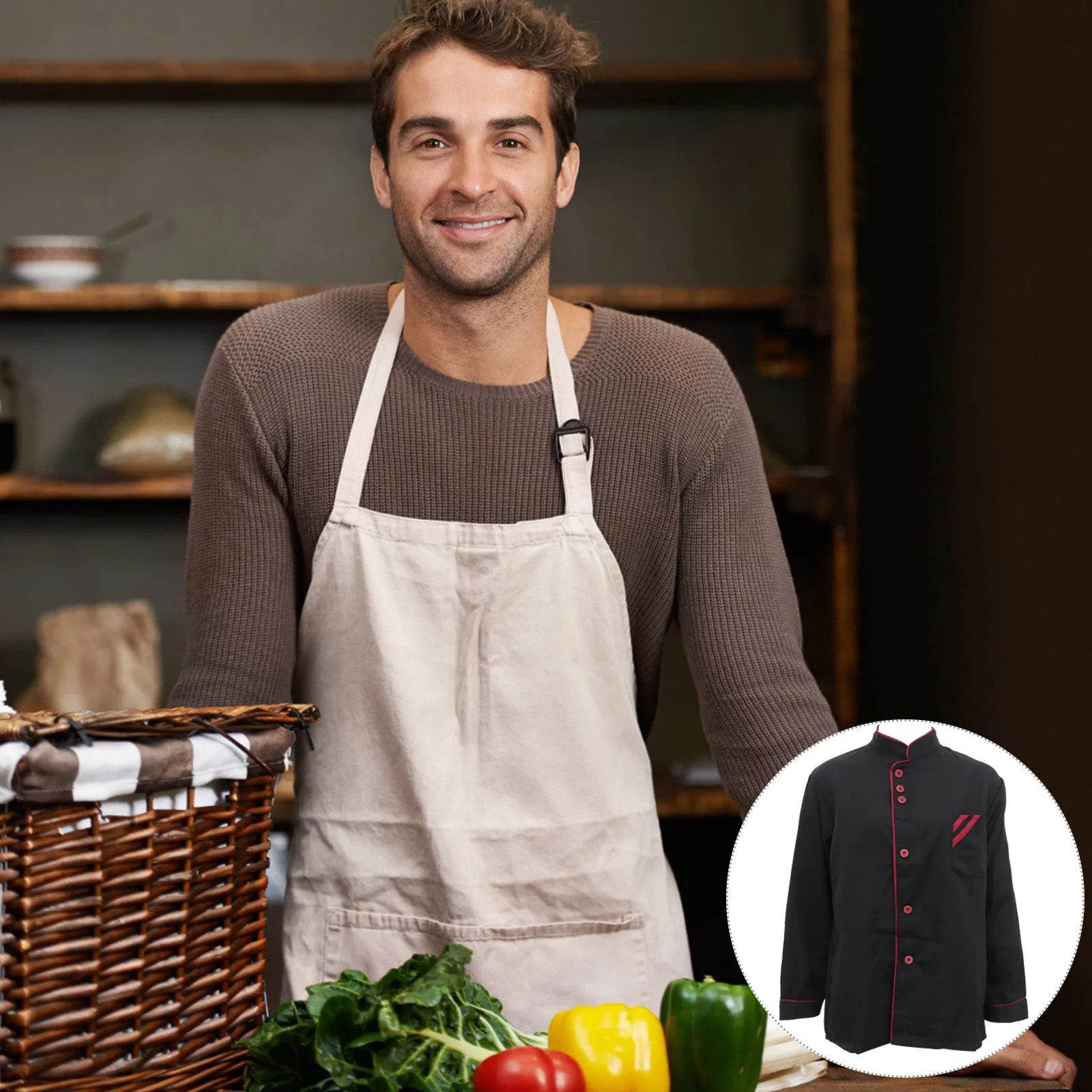 camisa-de-catering-unissex-de-manga-longa-a-prova-de-Oleo-facil-de-lavar-para-padaria-hotel-e-restaurante-preta-tamanho-l-jaqueta-de-chef-de-manga-longa
