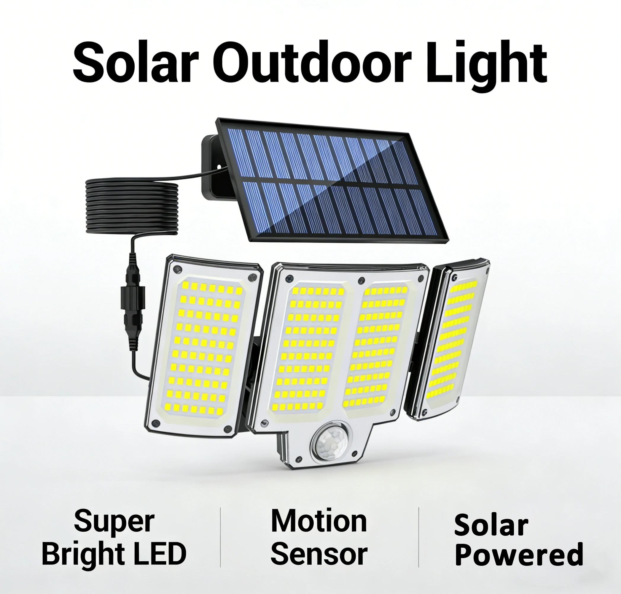 

280 светодиодных солнечных светильников с датчиком движения PIR, широким углом освещения, 3 режима работы, для наружного освещения, декоративные лампы для патио