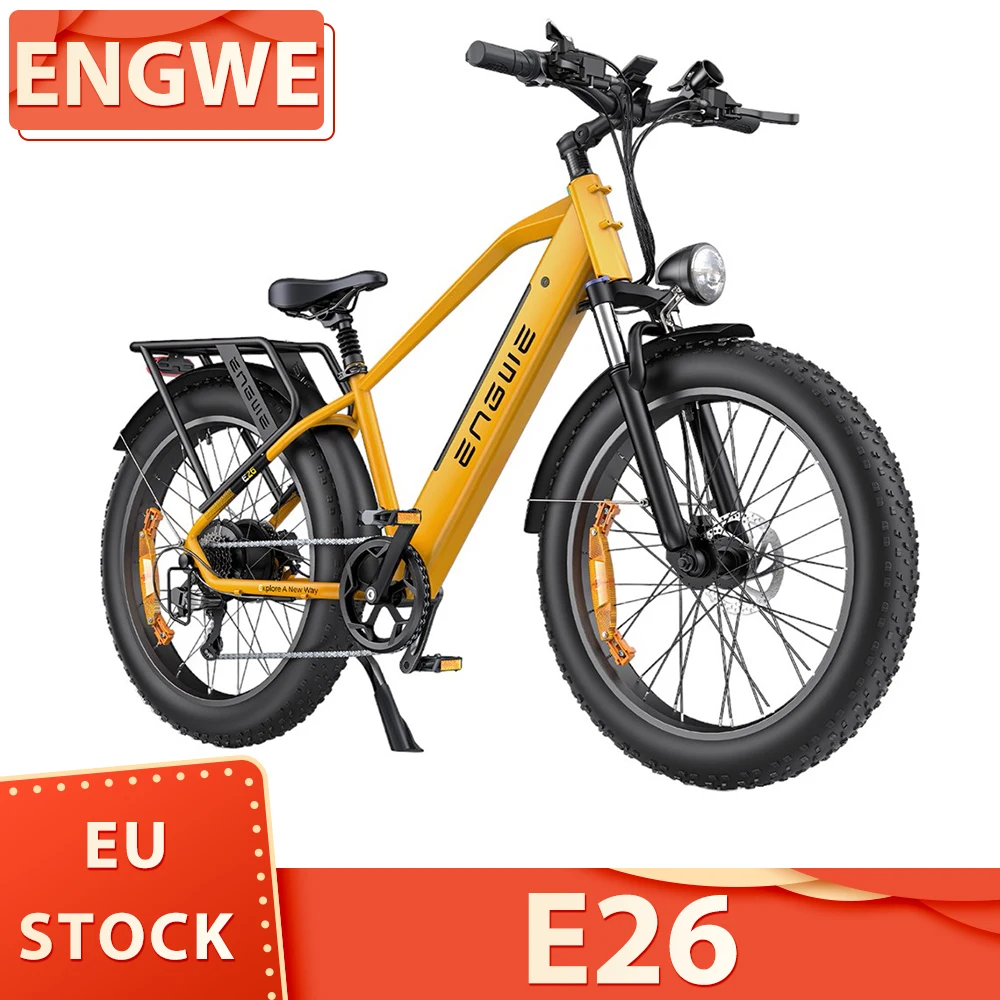 ENGWE E26 Stepover Electric Bike 26*4.0 inch Fat Tire 48V 16AH Battery 250W Motor Mountain Bike 140km Max Range 25km/h Max Speed