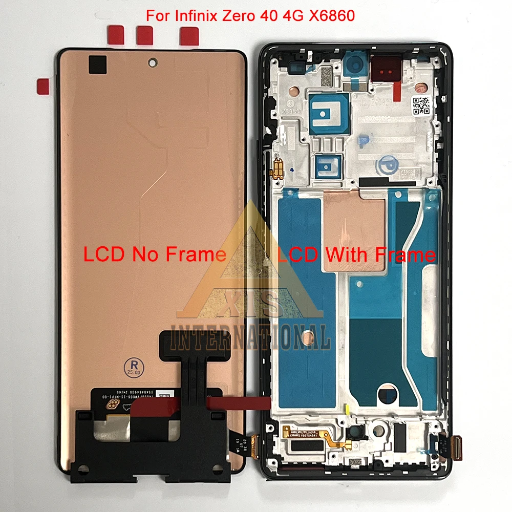 6.78\'\' Original For Infinix Zero 30 4G LCD X6731B/5G  X6731 LCD Screen Touch Panel For Infinix Zero 40 4G X6860 5G X6861 Frame