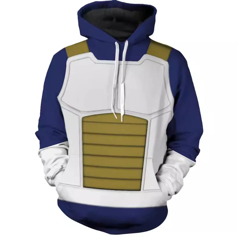 Anime Dragon Ball Kakarotto Bejīta Yonsei Pullover Vegeta IV Cosplay Clothes Super Saiyan Hoodies Unisex Hooded Jacket Coat