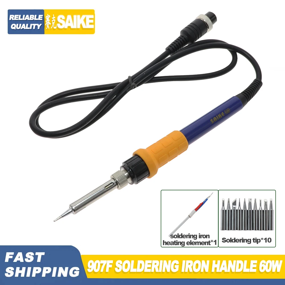 SAIKE 907A 907F Uchwyt lutownicy 45W/60W A1322 Rdzeń grzejny 131A Element grzejny Nadaje się do SAKE YIHUA 853AAA 909D 852D+.