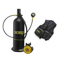 DIDEEP 2L Diving Scuba Air Tank Free diving 3000PSI Mini Snorkel Equipment Underwater Breathing Device