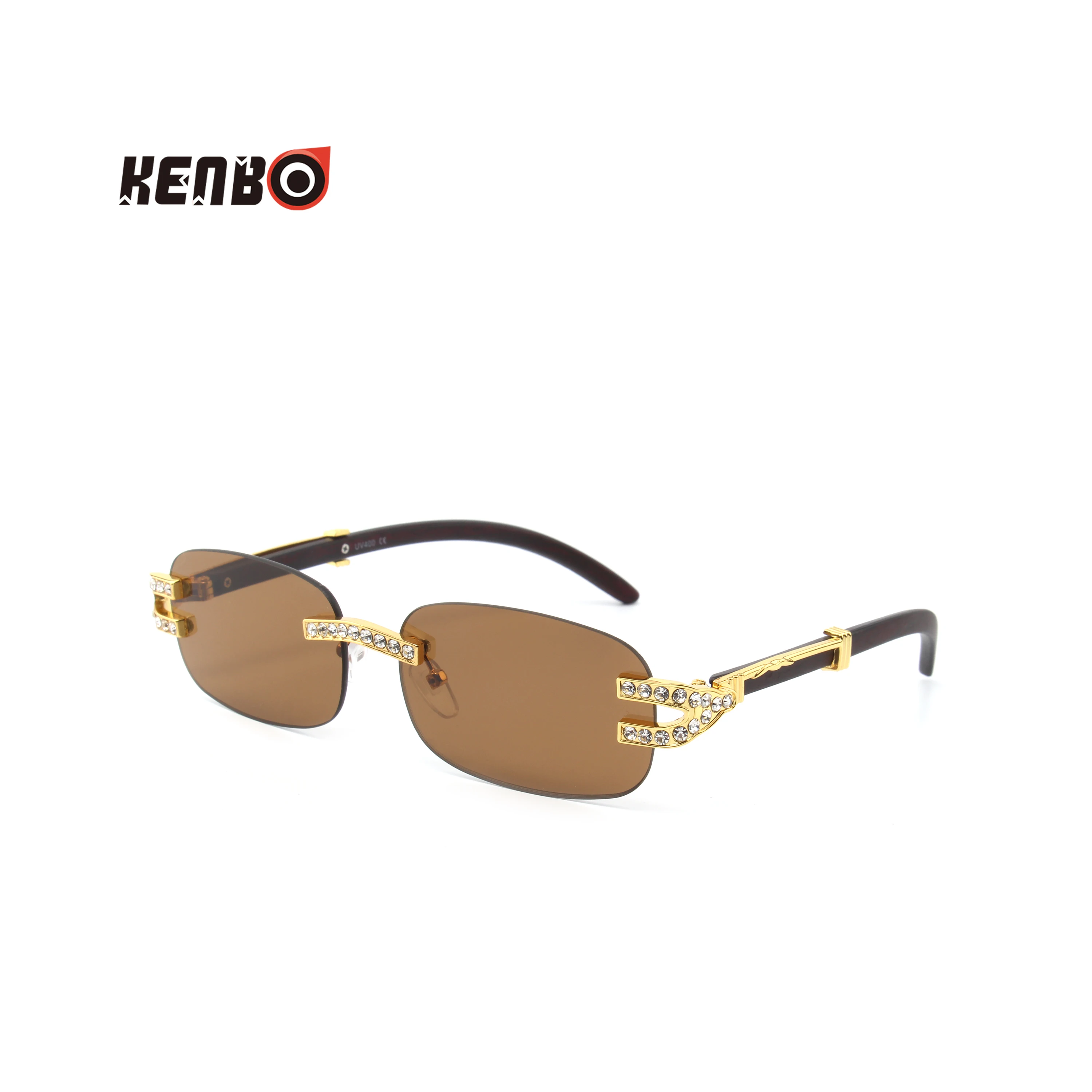 

KENBO 2025 Rimless Diamond Sunglasses For Women Men Luxury Design Square Sun Glasses UV400 Eyewear Gradient Colors