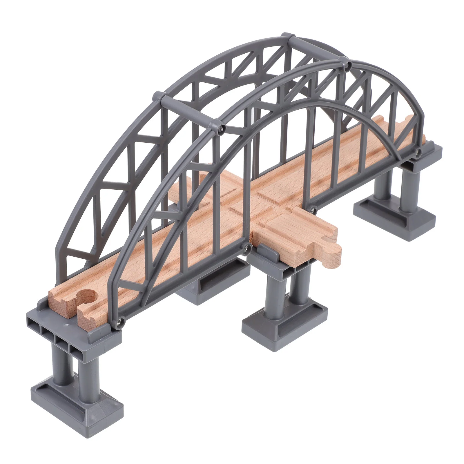 Juguete de escena de tren seguro para niños, accesorio de expansión ferroviaria, pista, habilidad práctica, diseño de puente, accesorio, juguete Abs