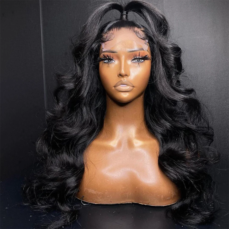 Perruque Lace Frontal Wig Body Wave HD 100% naturelle, cheveux humains, 13x4, 13x6, Transparent, ample, Deep Wave, pour femmes noires, en vente