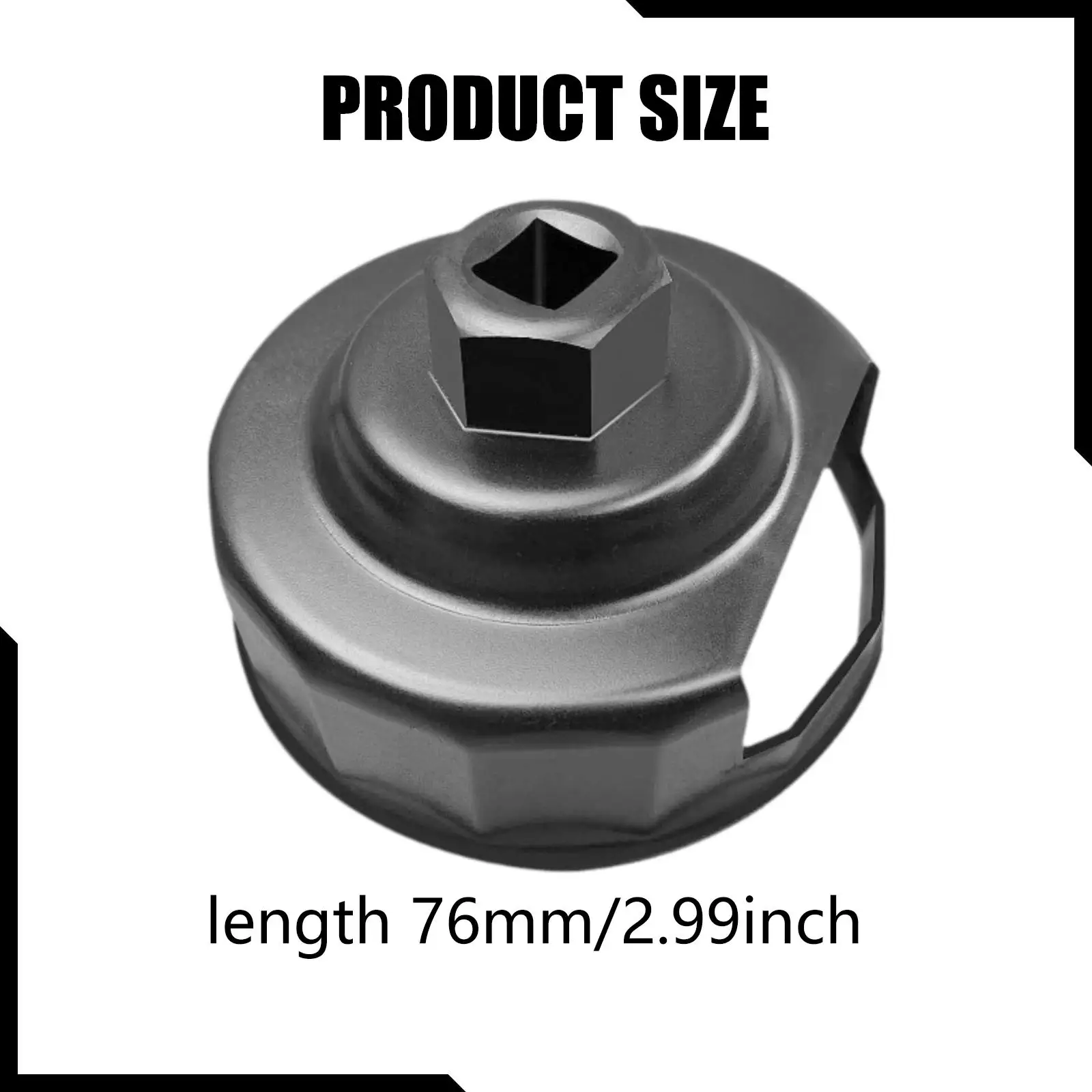 Sturdy Oil Filter Removal Socket 76mm Alloy Steel Wrench for Harley Motorcycle Repair Shop Equipment