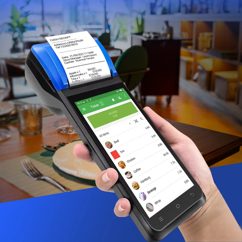 Mesin Kasir Portabel Murah F1 5.5/5.99'' 3+16G Android Smart Wifi dengan Printer, Terminal POS