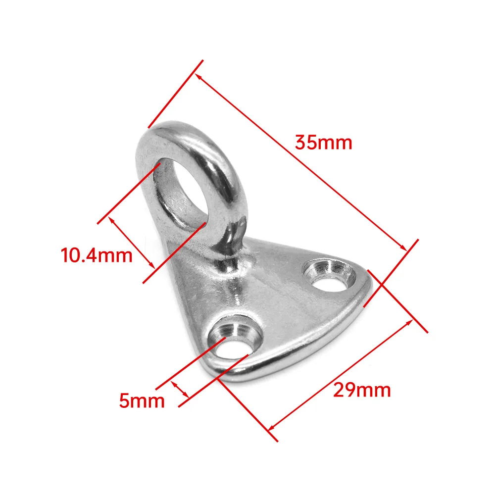 10Pc/lot Boat Marine 316 Stainless Steel Fender Hook Spring Clip Fender Eye Sail Tug Fending Hook Mini Marine Hardware 35mmX29mm