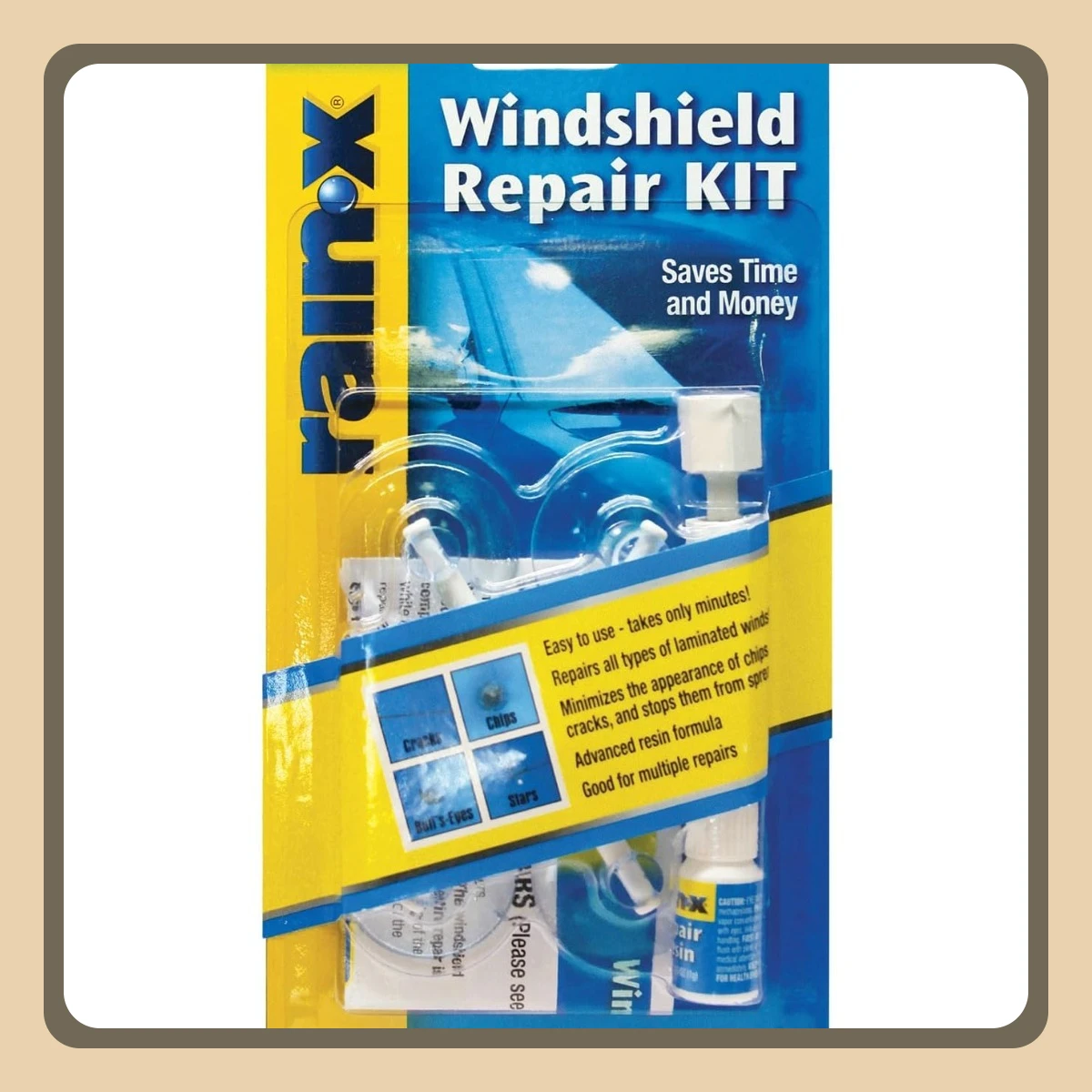 

Легкий ремонт трещин на лобовом стекле, комплект прочной смолы для небольших чипсов до 1 дюйм