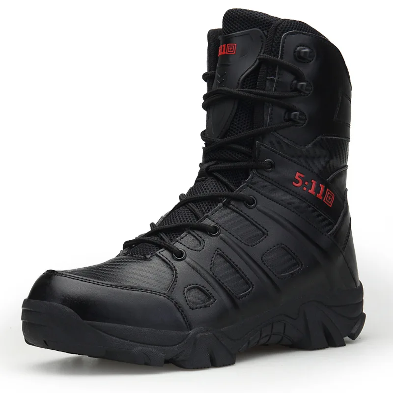 New Men's Boots High Top Outdoor Hiking Shoes Men Anti-collision Tactical Boots for Working Anti-slip Trekking Sneakers Men