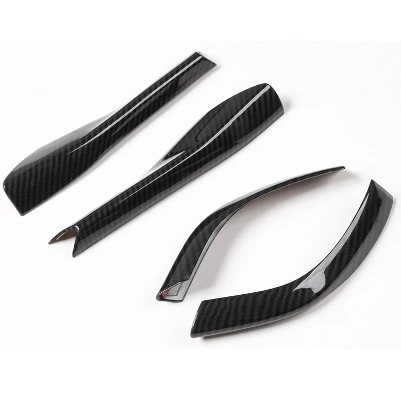 

4x Car ABS Carbon Fiber Rearview Mirror Pedestal Decorative Cover Trim Strips For Ford Mustang 2015 2016 2017 Car Styling