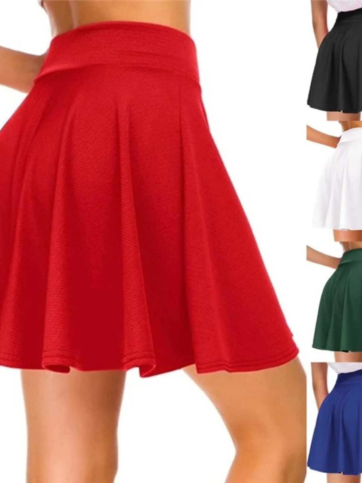 

Женская повседневная юбка базового цвета с высокой талией, однотонная, весна 2025 г., другие женские юбки из 00% материала