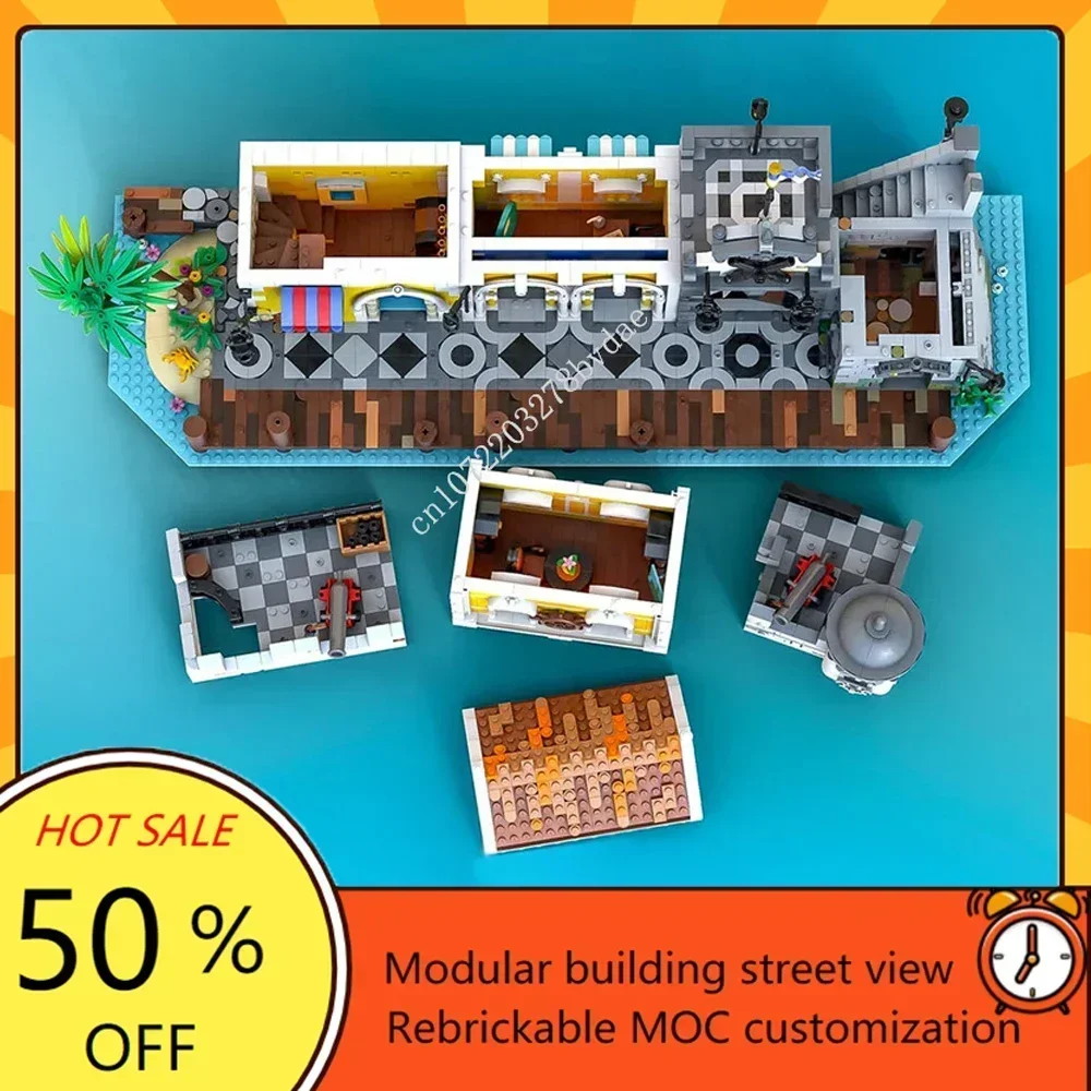 3897PCS Customized MOC Pirate Series Port Town Model Building Blocks Technology Bricks DIY Creative Assembly Kids Toys Gifts