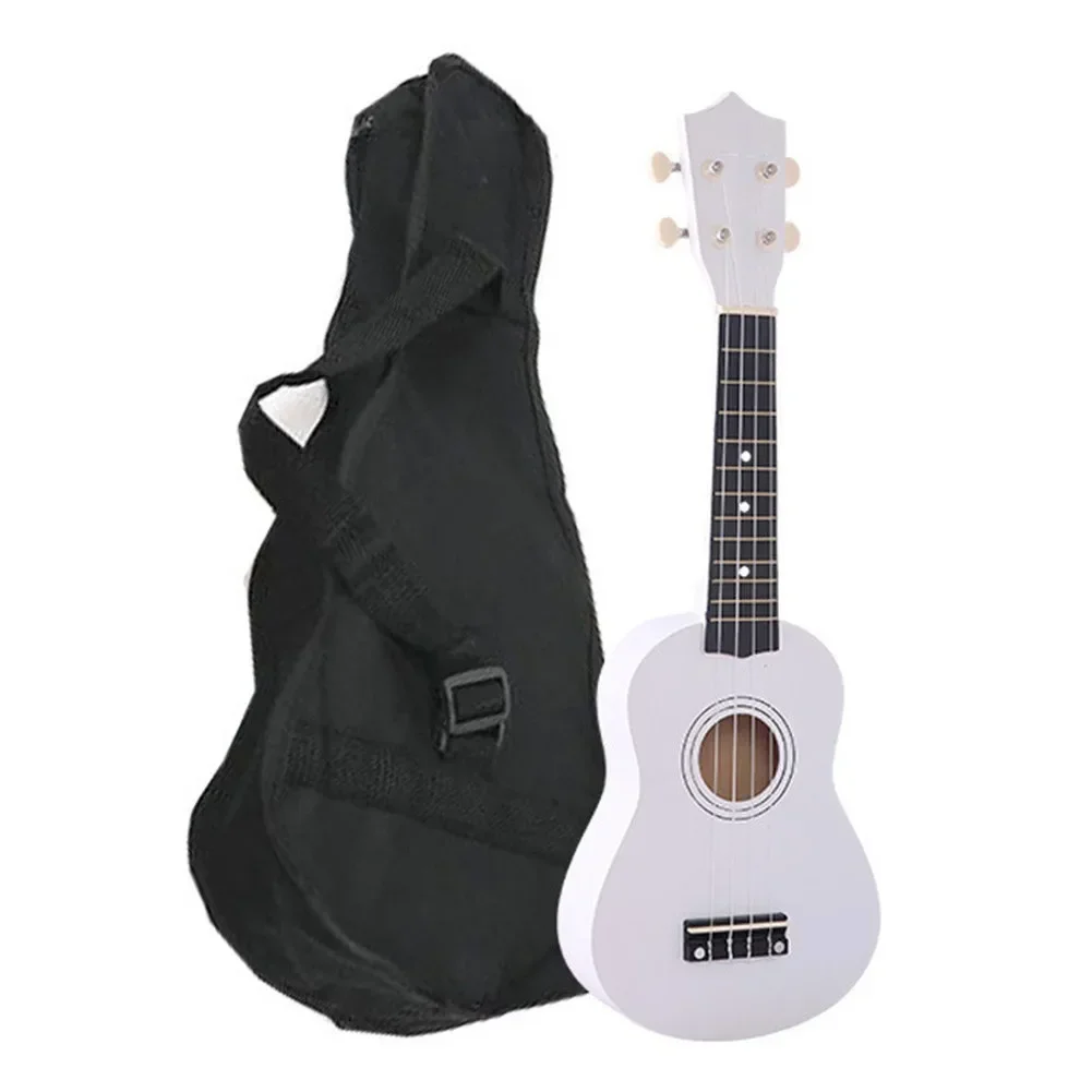 21 Inch Wood Soprano Ukulele Guitar Multi Color 4 Strings Ukulele Bass Guitar With Bag For Beginner Kids Gift Musical Instrument