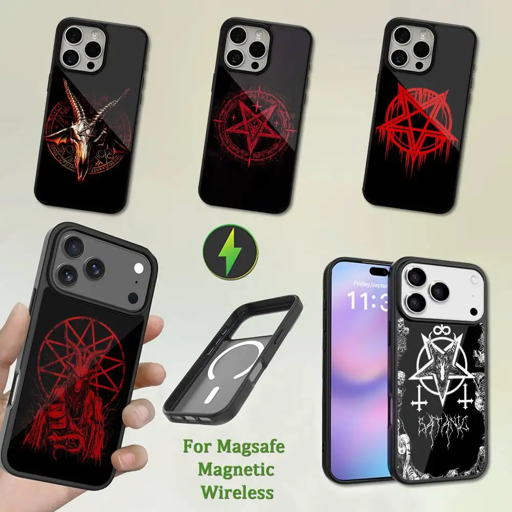 

Satanic Art Hell Pentagram Phone Case For iPhone 13,12,11,16,15,17,14,Pro,Max,Plus,Mini,Magsafe,Magnetic Wireless Charging