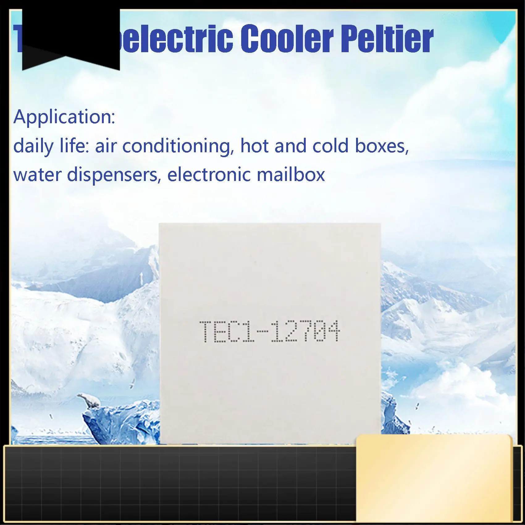 N33R-TEC1-12704 Thermoelectric Cooler Peltier 30Mmx30mm TEC1 12704 Elements Module 12V4A Cooling Peltier