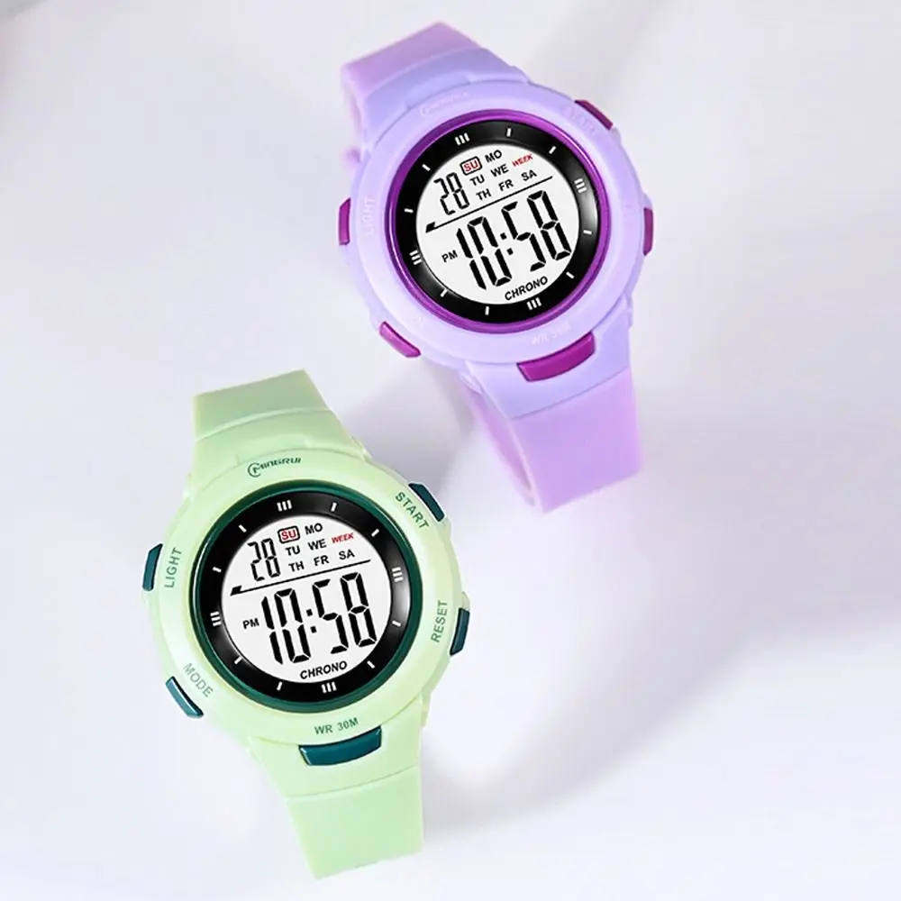 Высококачественные светящиеся спортивные часы, многофункциональные повседневные электронные часы, водонепроницаемые часы для плавания, будильник