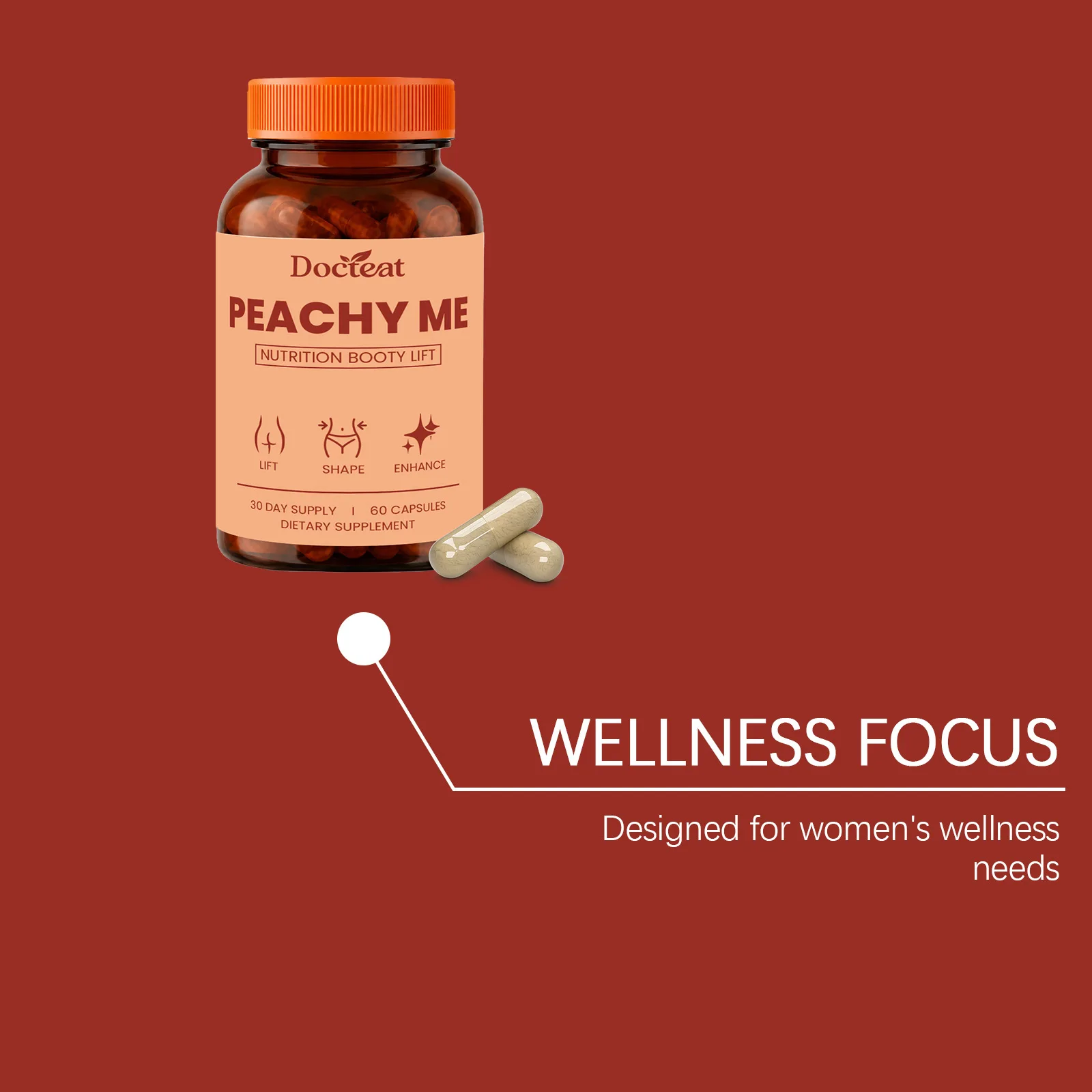 Plant Extract Fat Burner Capsules for Women Healthy Weight Support Colon Cleanse Reduce Bloat Body Shaping Vegan Diet Supplement