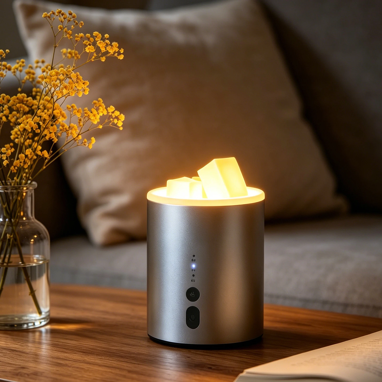 Modern RGB Candle Warmer Lamp for Wax Melts & Essential Oils, Ambient Mood Light with Timer, Cozy Bedroom & Home Decor
