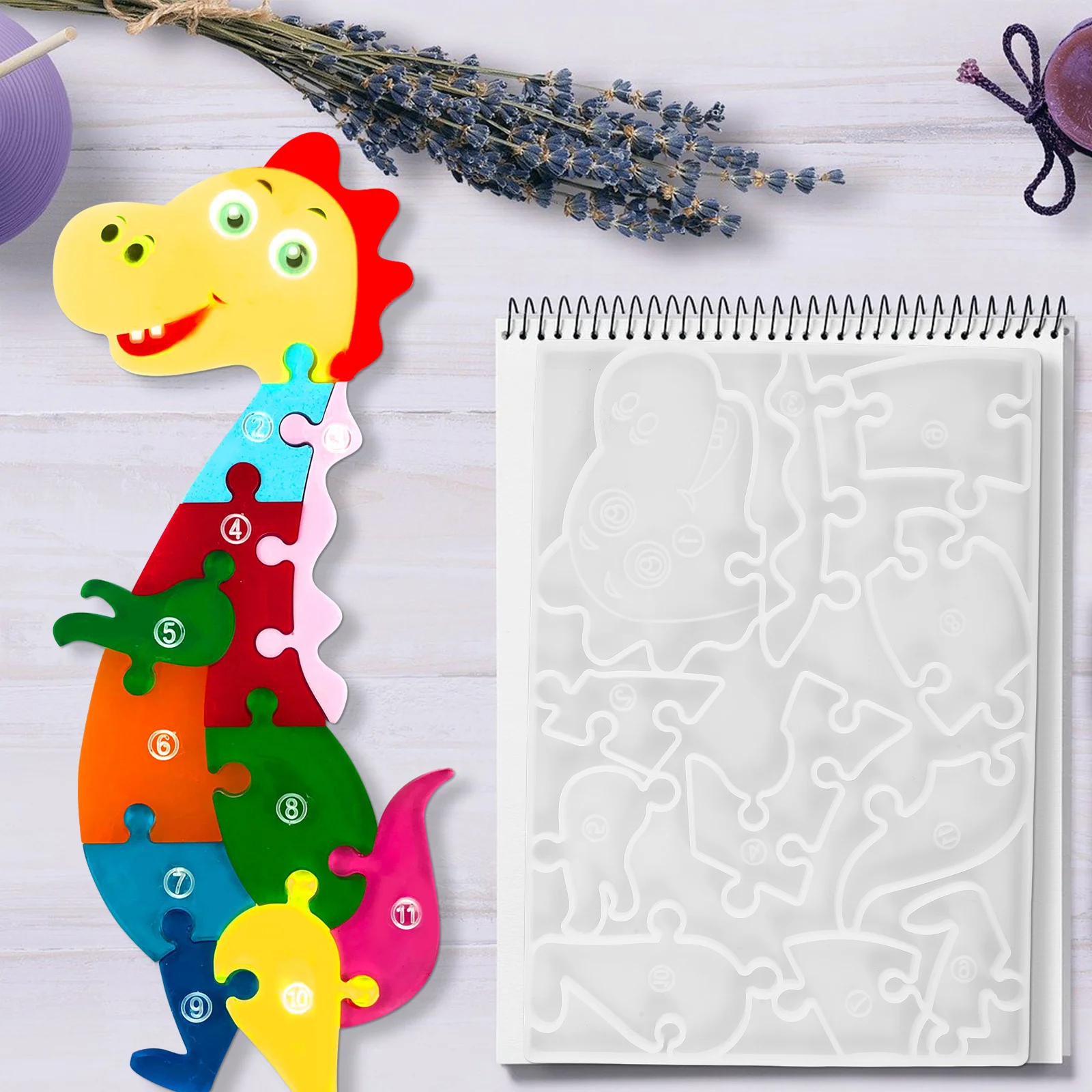 

Silicone Puzzle Mold DIY Craft Durable Flexible Casting Mould for Handmade Gifts Puzzle Mold Silicone Epoxy Molds