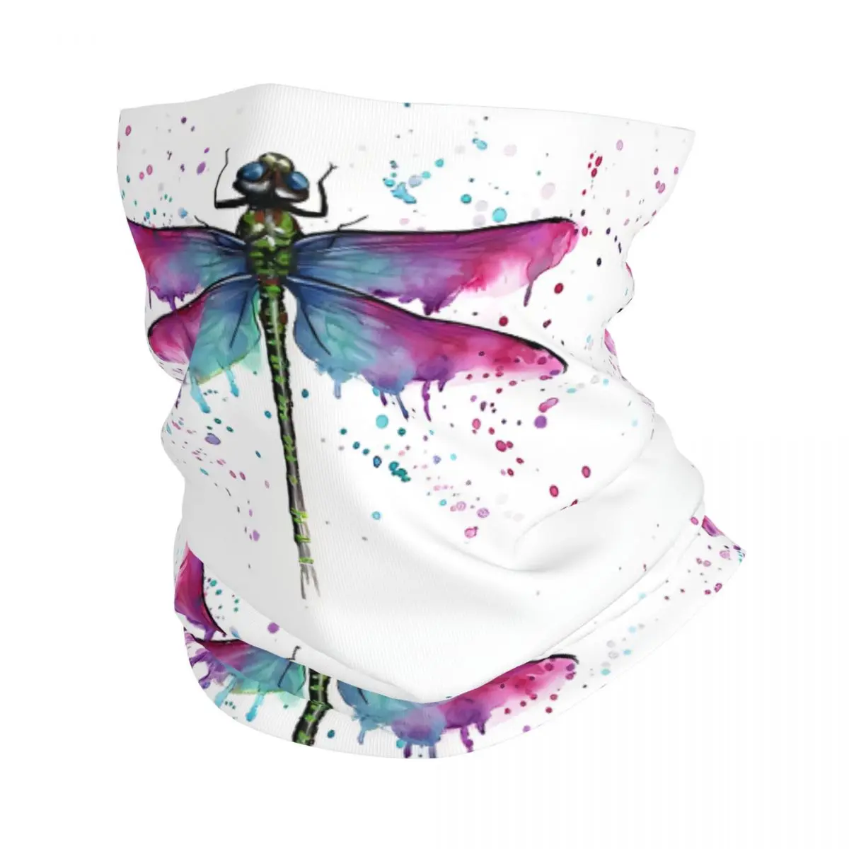 Dragonfly Watercolor Neck Gaiter Face Scarf Cover Neck Gaiter Men Women Bandana Scarf Thin Summer