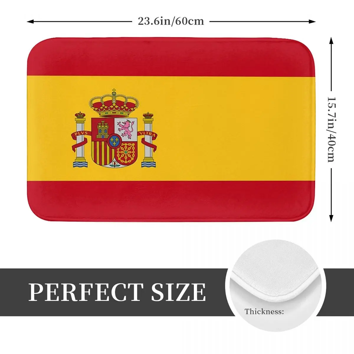 Flag Of Spain Non-slip Doormat Floor Mat Dust-proo Carpet Rug for Kitchen Entrance Home Balcony Footpad Mats