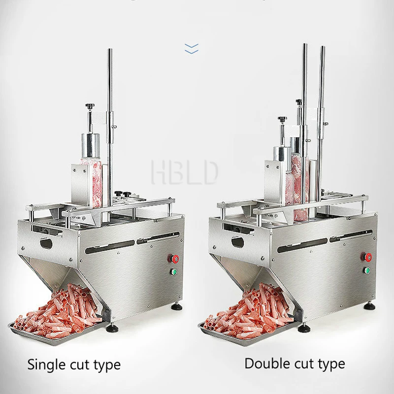 Multi Functional Commercial Household Beef And Mutton Bacon Slicer, Double Roll Stainless Steel Fully Automatic Meat Slicer