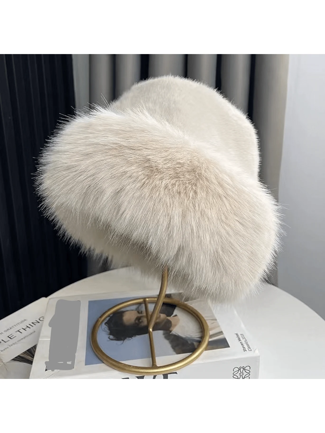 New Plush Mongolian Hat Ladies Autumn And Winter Cold Warm Atmosphere With Cute Plush Hats