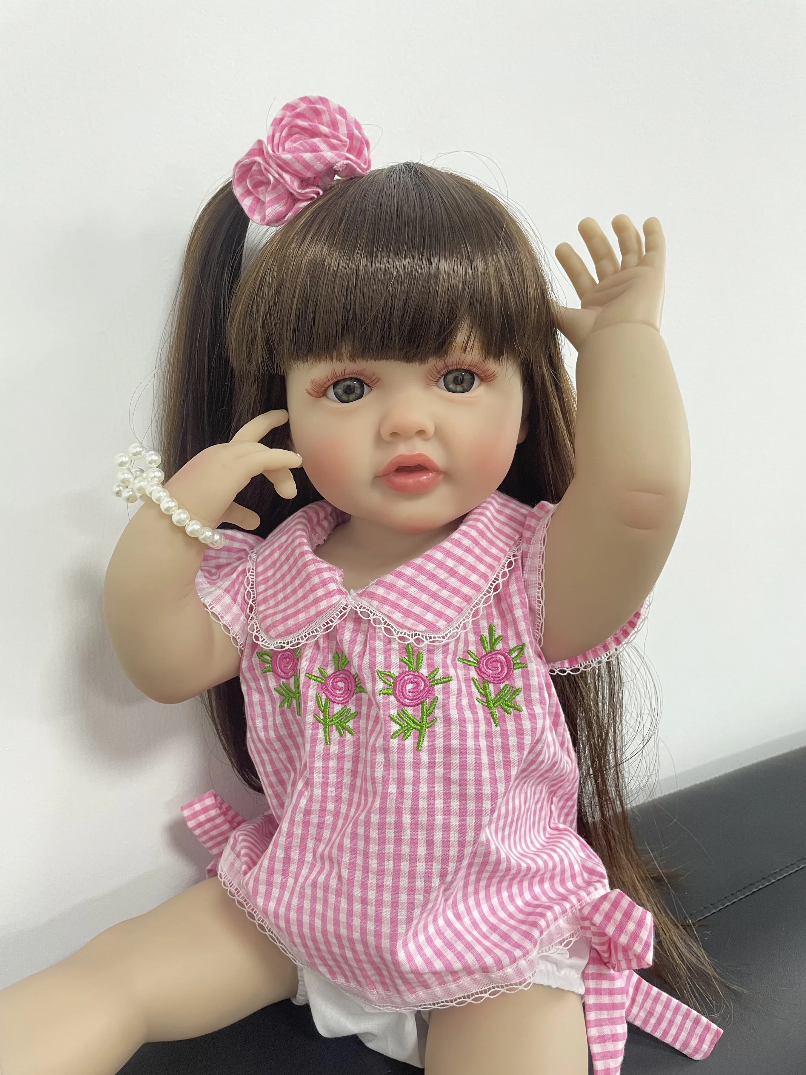 MRB 55CM 22Inch Full Silicone Vinyl Reborn Baby Betty Doll Lifelike Girl Cute Princess Toddler Bebe Birthday Christmas Gift