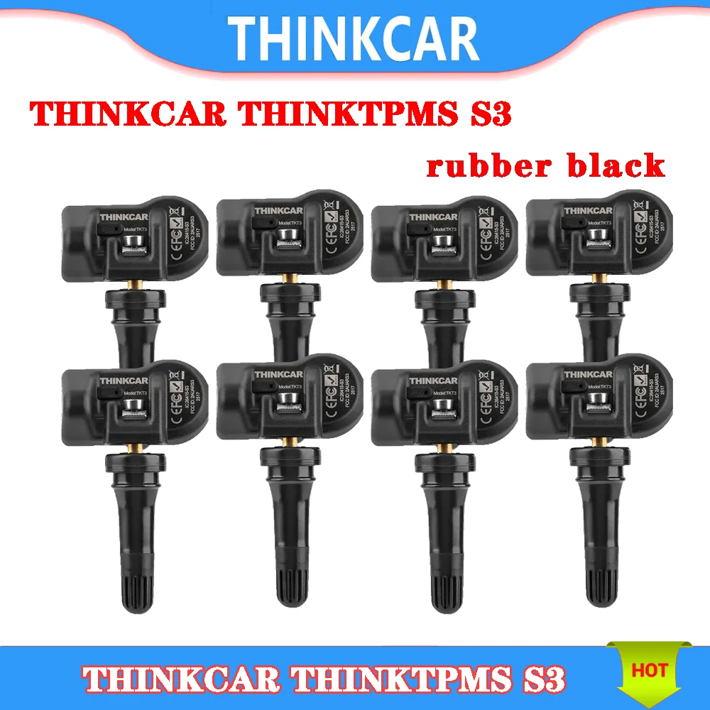 Датчик давления в шинах THINKCAR S3 TPMS 315/433 МГц, универсальный, беспроводной, программируемый, подходит для 98% автомобилей, включая BMW и Toyota.