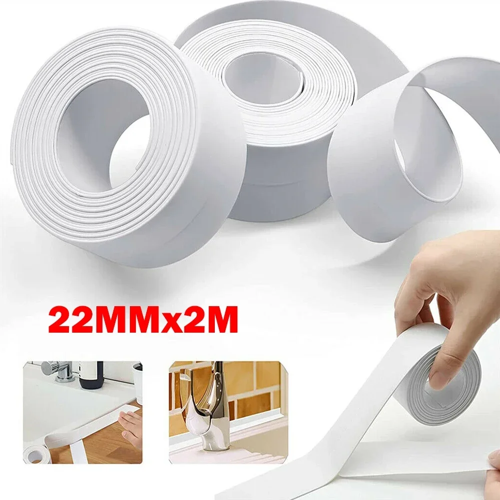 Bathroom Kitchen Shower Sink Bath Sealing Strip Tape Caulk Strip Self Adhesive Waterproof Wall Sticker Sink Edge Tape Home